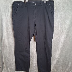 Duluth Flex Fire Hose 42x34 Relax Fit Black Canvas Carpenter Pants Inseam 32